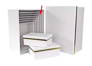 Коробка Золотой кант белый 31*23*13.5