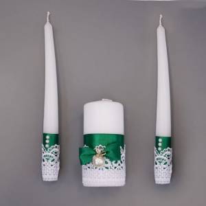 Свеча "Домашний очаг" Изумруд / М00810