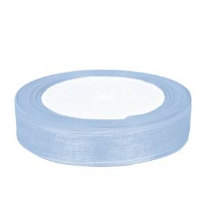 Лента Органза 1.2 см.*22.85 м Серебристо-голубой / О12ВК38