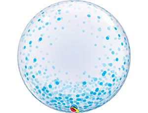 Bubble Deco 20" Конфетти голубое (Qualatex) /1202-2750