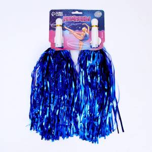 Помпон синий фольга (2шт) /7550814