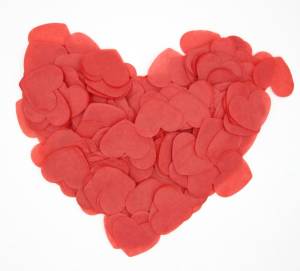 Конфетти "Сердца красные", 56 гр.