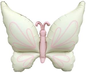 37" Нежная бабочка, кремовый сатин/ Китай 27255/ 1207-6520