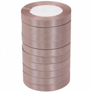 Лента атлас пыльно-розовый 12 мм*22,85 м / 88017668