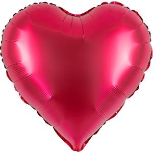 18" Сердце сатин красное (Китай) / 27593