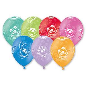 Набор шаров рис Смешарики 30 см 5 шт
