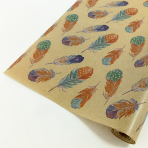 Крафт-бумага Легкость (перышки) 70 см*10 м.