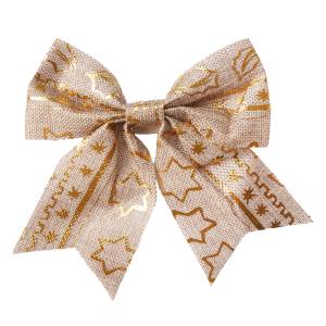Бант декоративный Золото и звезды 21*21,5 см/195095