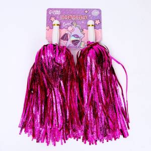 Помпон малиновый фольга (2шт) /7550821