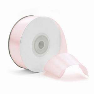 Лента атлас Розовая пудра 7 мм*22,85 м