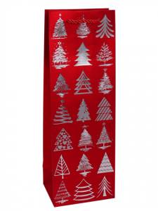 Пакет подарочный ПКП-2589 12*35*9 см с мат.ламинацией и тиснением фольгой