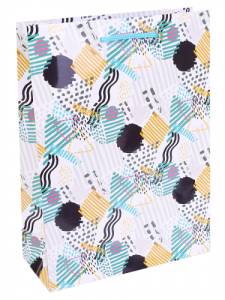 Пакет подарочный M/ППК-6300 18*23*8 см с ламинацией