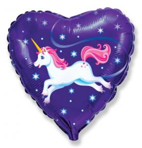 18" Единорог на синем( Flexmetall)