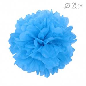 Помпон из бумаги 25 см (синий)