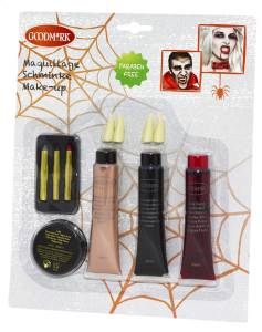 Грим "Вампир+кровь+зубы+карандаш"