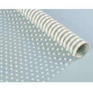 Пленка Горошек на матовой пленке Белый  60 см*10 м./1151-70