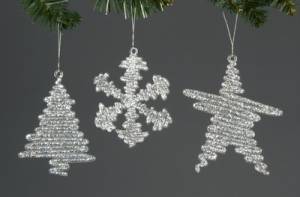 Елочка/Звездочка/Снежинка серебряные