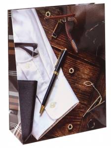 Пакет подарочный M/ППК-6290 18*23*8 см с ламинацией