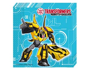 Салфетки бумажные "Трансформеры" 33 см, 20 шт