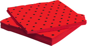 Салфетка Божья коровка, красные 33х33см 20шт