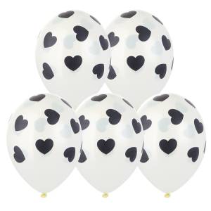 Сердца черные, пастель 14"/ 1103-3164