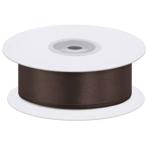 Лента атлас коричневый 7мм*22,85м (07106)