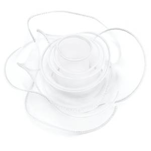 Лента Органза 4 см.*9,14 м. Белая с леской / 6233762