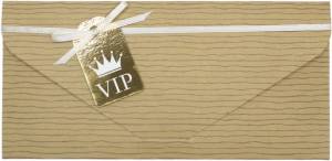 Конверт "VIP" крафт / БКР-00021