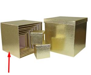 Коробка Текстура кожи золото 24,5*24,5*24,5