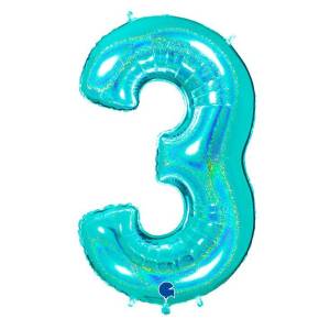 Цифра "3" - Тиффани голография в упак. /Grabo                     
