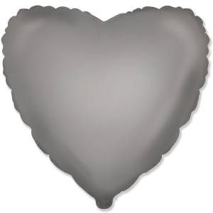Сердце матовое Moonlight Silver 18"/ 1204-1602