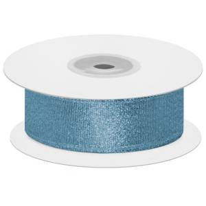 Лента парча Лазурный 2,5 см*22,85м L025198