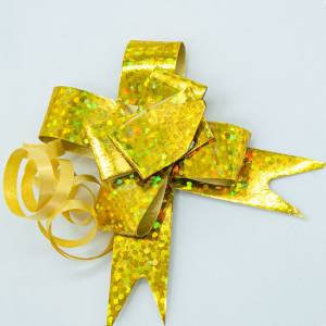 Бант-бабочка 1,2 см Золото голография / ч09275