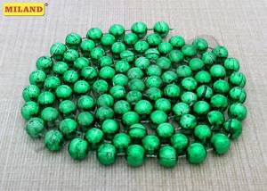 Бусы на елку 1,4 см*1,8 м Зеленые