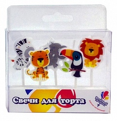 Свеча Животные (5шт)/700189