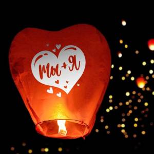 Фонарь желаний "Ты+Я" сердце /3893623