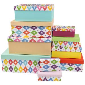 Коробка 26*17,5*11 см. "Яркие ромбы" / 2050841