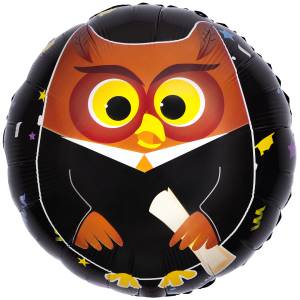 18" Круг, Сова Выпускник (Китай)/ 25086