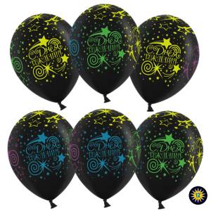 12" СДР звезды, кометы,черный пастель (Малайзия) 711496