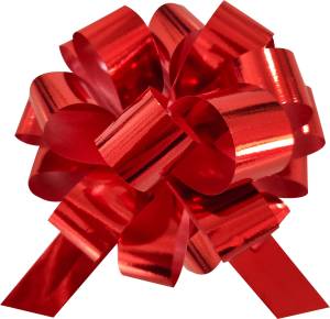 Бант-шар Красный металл 10 см. / 661093
