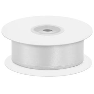 Лента атлас яркое серебро 12 мм*22,85 м / 12170