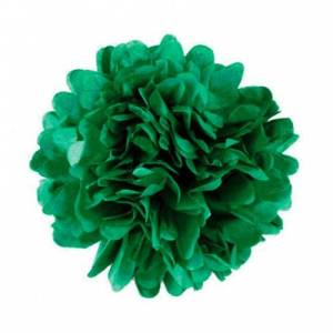 Помпон из бумаги 25 см (темно-зеленый)