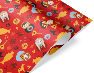 Упак.бумага "Матрешки" 0,7*1 м. (10 шт.) / 2050992