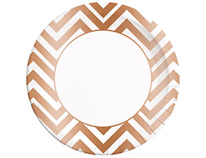 Тарелка "Шеврон Copper" 23 см. 8 шт./1502-3628