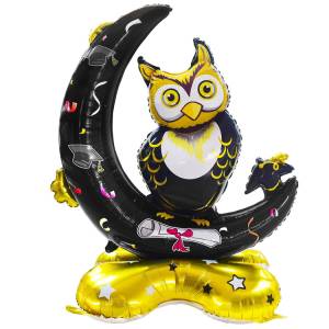 AIR 3D Сова Выпускник черная (ходячий шар)/ 1208-0935