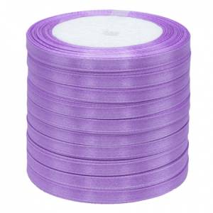 Лента атлас сиреневая 0,6 мм*22,85 м в уп. (10 шт) / 88043964