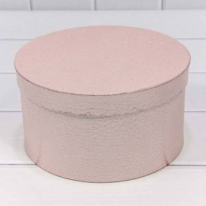 Коробка 21*21*11 см Текстура кожи Розовый цилиндр 
