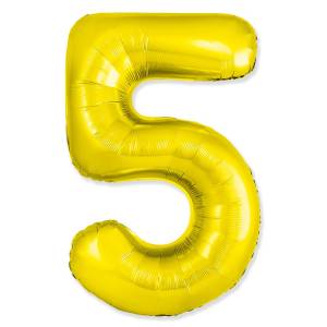 Цифра "5" - SLIM золото / Flexmetal