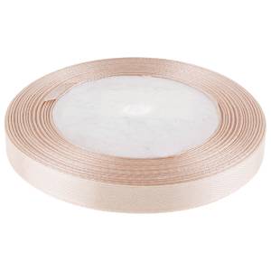 Лента атлас бежево-розовый 12 мм*22,85м