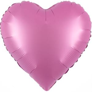 18" Сердце сатин розовое (Китай) / 27592